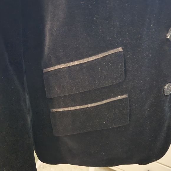 Vintage Merona Women's Black Velveteen Blazer - Picture 3 of 7